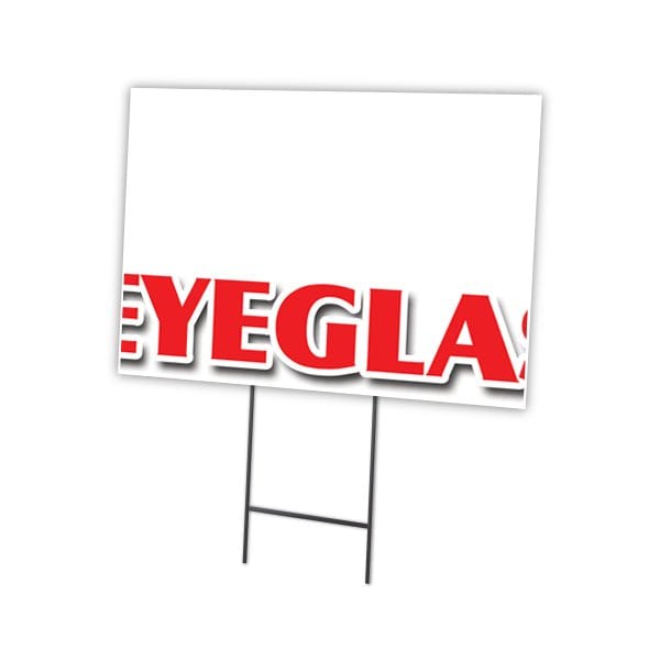 Signmission Eyeglass Repair Yard Sign & Stake outdoor plastic coroplast window, C-1216-DS-Eyeglass Repair C-1216-DS-Eyeglass Repair - main